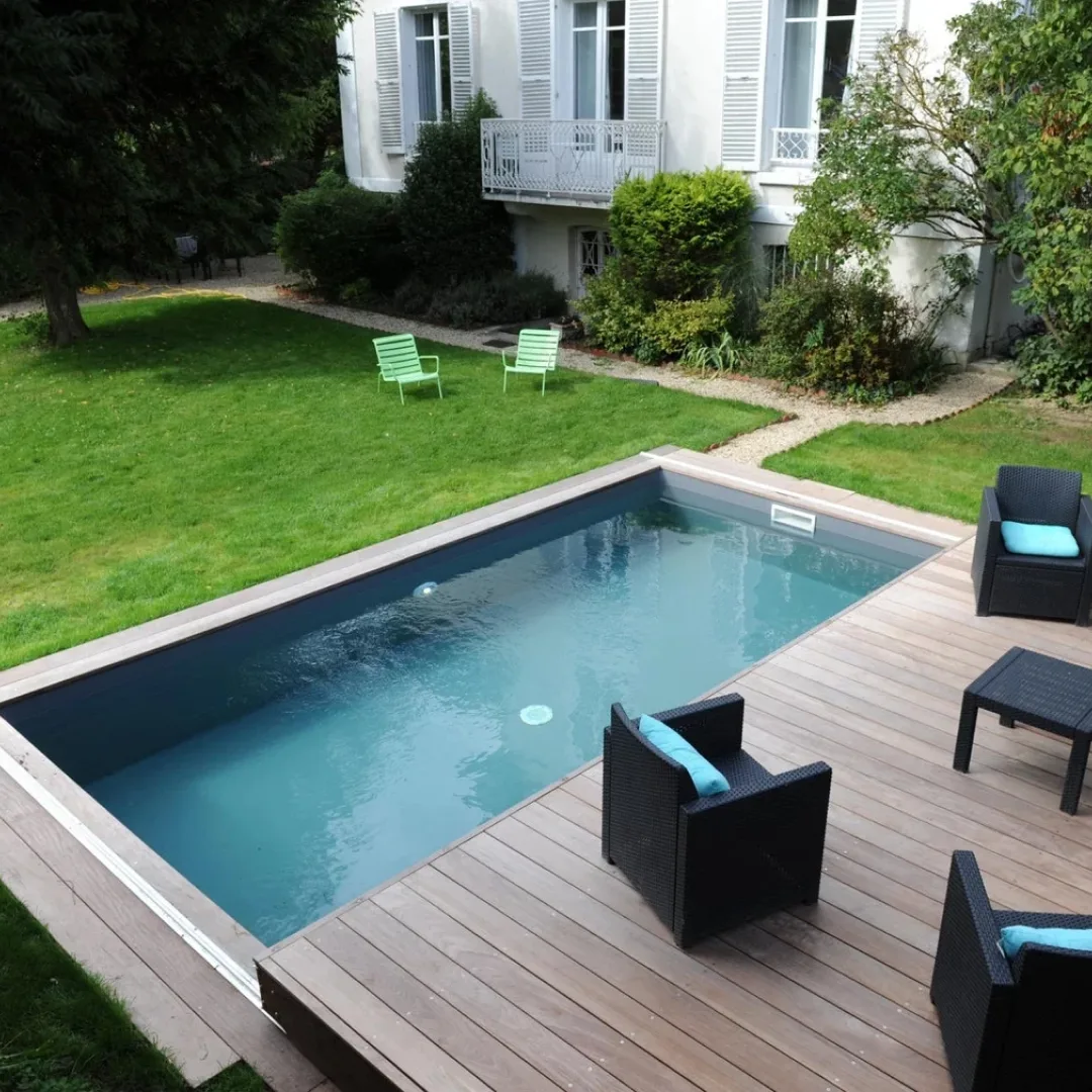 Раздвижная терраса для бассейна в Волжском